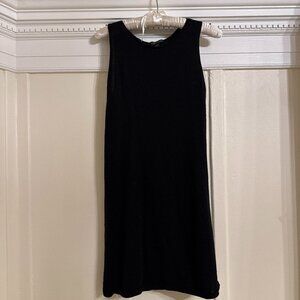 Eileen Fisher Black Sleeveless Dress, 100% Wool, Small